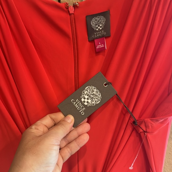 Vince Camuto - Jersey twist-front jumpsuit - large coral - Picture 7 of 8